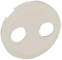 Лицевая панель Legrand Celiane для 2-м. розетки TV+R слоновая кость картинка